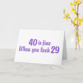 40. Geburtstag Karte (Gelbe Blume)