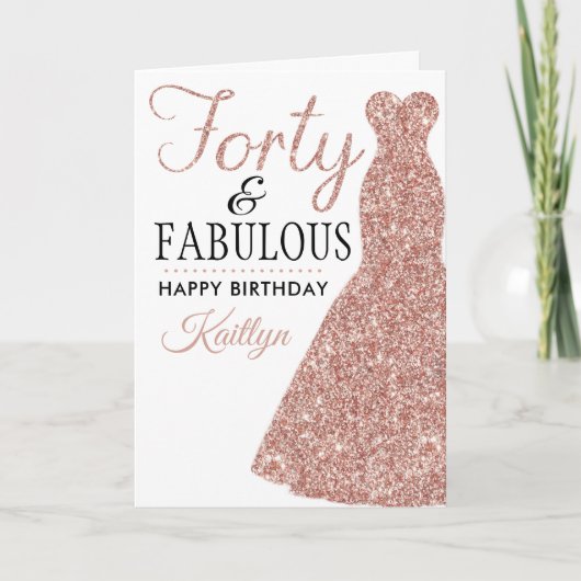 40. Geburtstag Karte (Vorderseite)