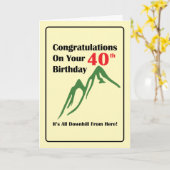 40. Geburtstag Karte (Gelbe Blume)