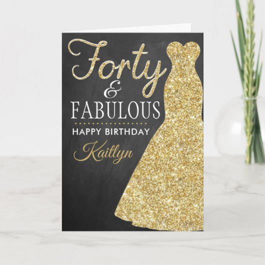 40. Geburtstag Karte (Vorderseite)