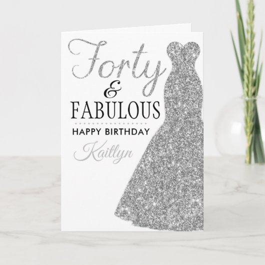 40. Geburtstag Karte (Vorderseite)