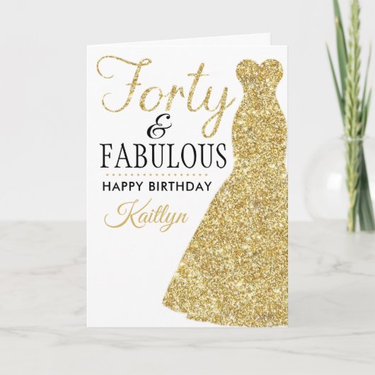 40. Geburtstag Karte (Vorderseite)