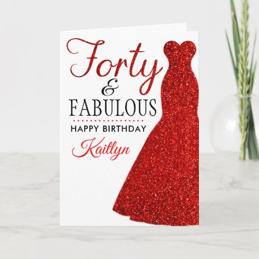 40. Geburtstag Karte (Vorderseite)