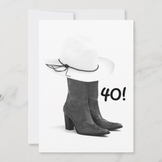 40. GEBURTSTAG LANDWIRTSCHAFT WESTERN EINLADUNG (Vorderseite)