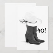 40. GEBURTSTAG LANDWIRTSCHAFT WESTERN EINLADUNG (Vorne/Hinten)