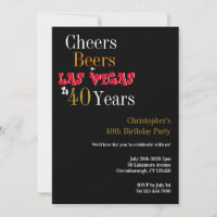 40. Geburtstag Las Vegas Cheers and Biere Party