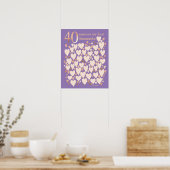 40. Geburtstag Lavender Rose 40 Gründe Poster (Küche)