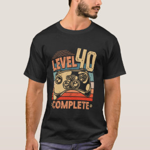 40. Geburtstag LEVEL 40 KOMPLETT Party B-Day Gamin T-Shirt