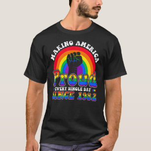 40. Geburtstag Lgbt Lesbian Gay Pride Happy Birthd T-Shirt