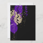 40. Geburtstag - Lila Balloons Einladung (Rückseite)