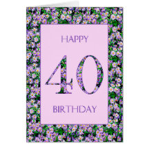 40. Geburtstag Lila Daisies