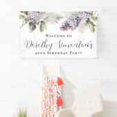 40. Geburtstag Lila Lilac Spring Blume Willkommen Banner (Insitu)