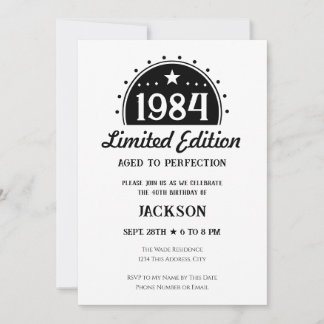 40. Geburtstag Limited Edition Einladung