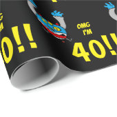 40. Geburtstag Lustiger Alterswitz Geschenkpapier (Rolleneckpunkt)