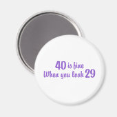 40. Geburtstag Magnet (Vorderseite/Rückseite)