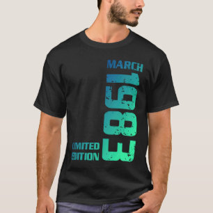 40. Geburtstag Mann 40 Jahre alter März 1983 T-Shirt