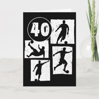 40. Geburtstag Mann Frau Fußballspieler Fußball 40 Karte