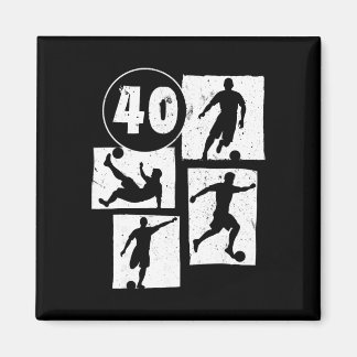40. Geburtstag Mann Frau Fußballspieler Fußball 40 Magnet