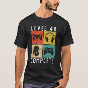 40. Geburtstag Männer 1981 Level Complete Gamer T-Shirt
