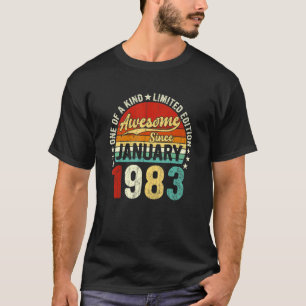 40. Geburtstag Männer Frauen Vintage Januar 1983 T-Shirt