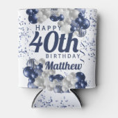 40. Geburtstag Marineballons Dosenkühler (Vorderseite)