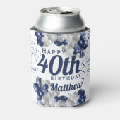 40. Geburtstag Marineballons Dosenkühler (Kanne Rückseite)