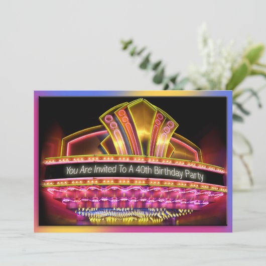 40. Geburtstag Marquis Einladung (Stehend Vorderseite)