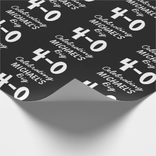 40. Geburtstag maßgeschneidertes 40 Wrapping Paper Geschenkpapier