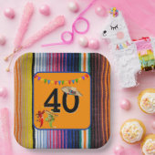 40. Geburtstag mexikanisches Design Pappteller (Party)
