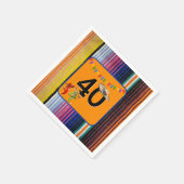 40. Geburtstag mexikanisches Design Serviette (Ecke)
