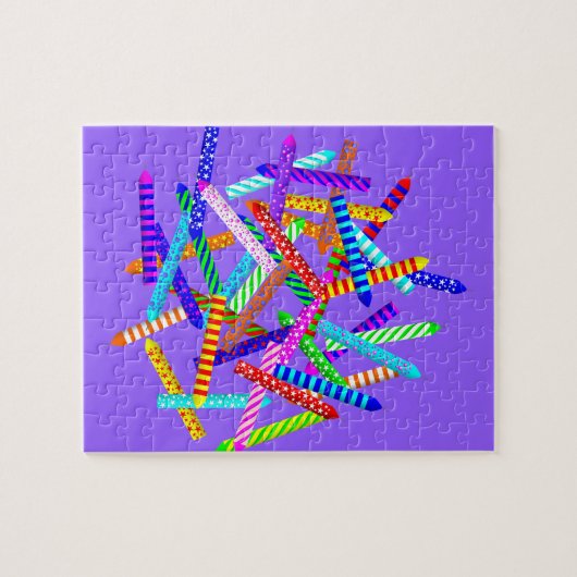 40. Geburtstag mit Kerzen Puzzle (Horizontal)