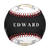 40. Geburtstag Moderne schicke Schwarz und Gold  Baseball (Vorderseite)