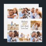 40. Geburtstag moderne Schwarz-Gold-Foto-Collage<br><div class="desc">40. Geburtstag moderne Schwarz-Gold Foto Collage Einladung. Modernes Skripttextdesign. Teil einer Sammlung.</div>