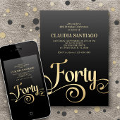 40. Geburtstag Modernes Drehbuch Einladung