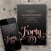 40. Geburtstag Modernes Drehbuch Einladung