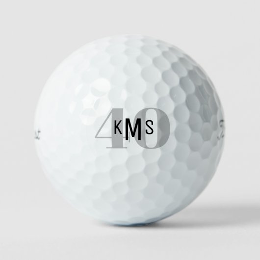 40. Geburtstag Monogram Titleist Pro V1 Golf Balls Golfball (Vorderseite)