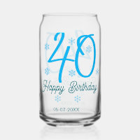 40. Geburtstag Name Datum Jahr blau Vorlage