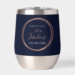 40. Geburtstag Navy Rose Gold Partygeschenk