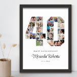 40. Geburtstag Nr. 40 Custom Foto Collage Poster<br><div class="desc">Feiern Sie 40. Geburtstag mit dieser personalisierten Nummer 40 Foto Collage Poster. Dieses individuell gestaltbare Geschenk eignet sich auch für Hochzeitsfeiern. Es ist eine großartige Möglichkeit, wertvolle Erinnerungen aus Ihrer Hochzeit und Ihrem verheirateten Leben zu zeigen. Das Poster enthält eine Collage von Fotos, die diese besonderen Momente erfassen, und kann...</div>