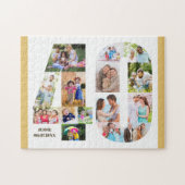40. Geburtstag Nr. 40 Custom Foto Collage Puzzle (Horizontal)