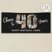 40. Geburtstag Nummer 40 Foto Collage Cheers Banner