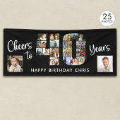 40. Geburtstag Nummer 40 Foto Collage Cheers Banner