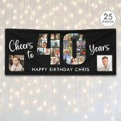 40. Geburtstag Nummer 40 Foto Collage Cheers Banner