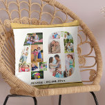 40. Geburtstag Nummer 40 Fotocollage neutral Kissen<br><div class="desc">Personalisiertes 40. Geburtstagsgeschenk. Dieses individuelle dekorative Kissen hat eine gepflegte Collage aus Foto, die in eine Zahl 40 geformt ist, mit beigefarbenem, neutralem Sand / gelbgestrichenen Rändern und einer modernen Bronze-Typografie. Die Vorlage ist für Sie bereit, Ihre Fotos hinzuzufügen, im Uhrzeigersinn um jede Nummer zu arbeiten, sowie Ihren Namen und...</div>