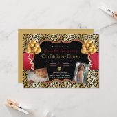 40. Geburtstag oder ein beliebiges Foto Karte (Vorderseite/Rückseite Beispiel)