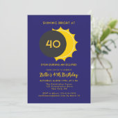 40. Geburtstag | Partial Solar Eclipse 2025 Party Einladung (Stehend Vorderseite)