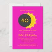 40. Geburtstag | Partial Solar Eclipse 2025 Party Einladung (Vorderseite)
