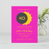 40. Geburtstag | Partial Solar Eclipse 2025 Party Einladung (Stehend Vorderseite)