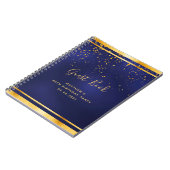 40. Geburtstag Party 40 dunkelblaues Gästebuch Notizblock (Linke Seite)