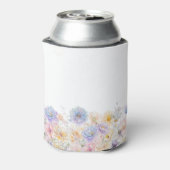 40. Geburtstag Party Aquarellfarbe Blütenmassage Dosenkühler (Kanne Rückseite)